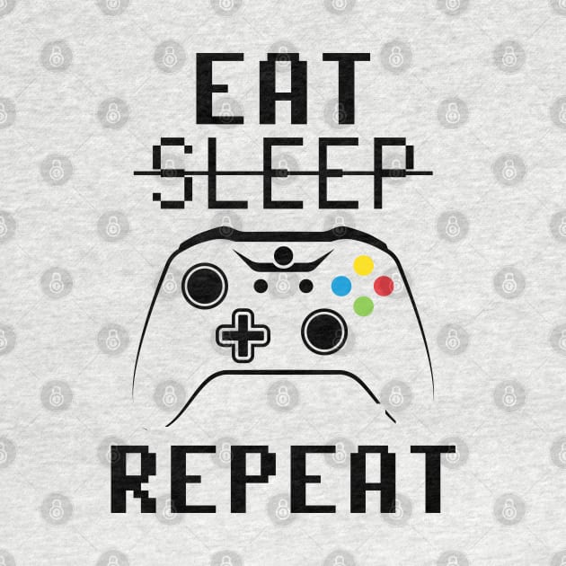 Eat Sleep Game Repeat Game Controller Design by LittleMissy